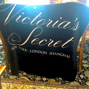 Victoria Secrets Black Throw with Pink lettering
